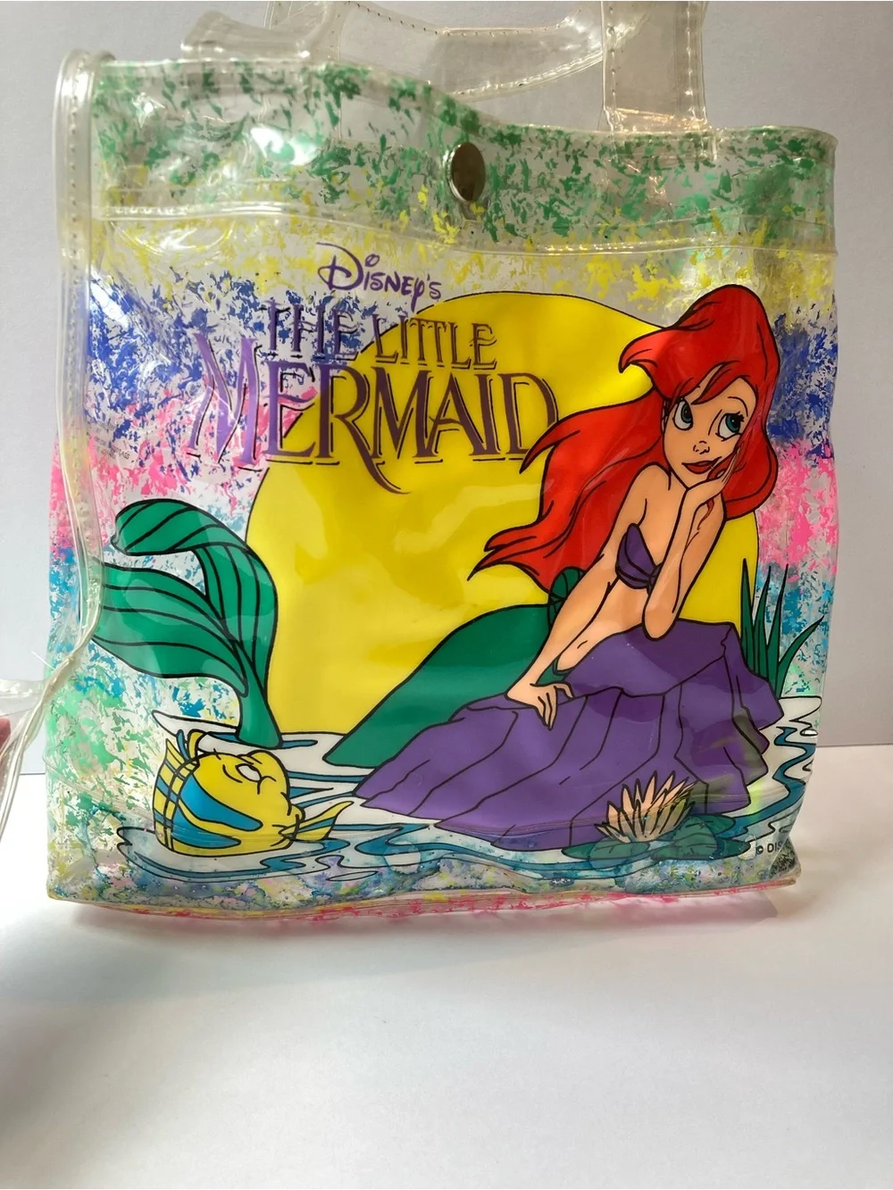 Vintage 90’s Disney The Little Mermaid Vinyl Purse Tote Sunglasses Y2K Ariel VTG
